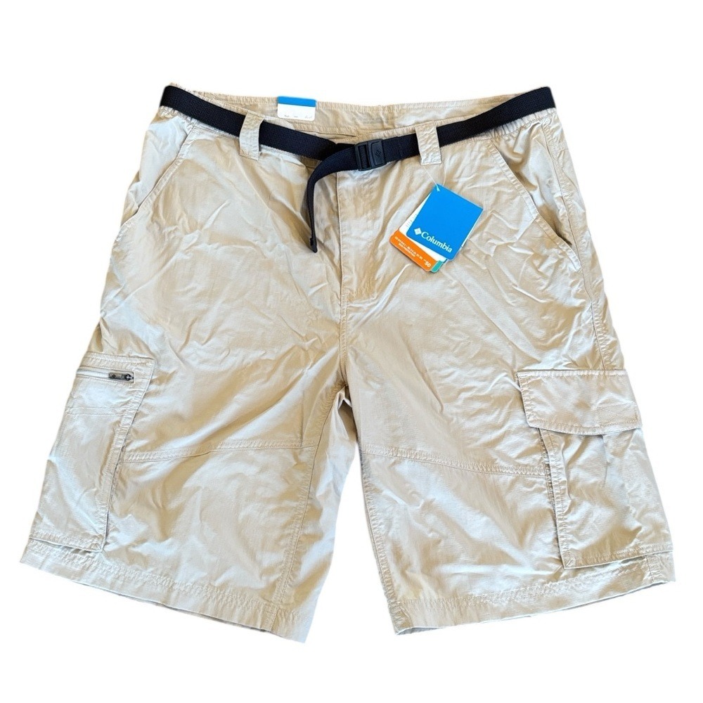 Columbia Men's Omni-Shade SPF 50 Tan Cargo Hybrid Shorts Regular Fit Size 38 NWT